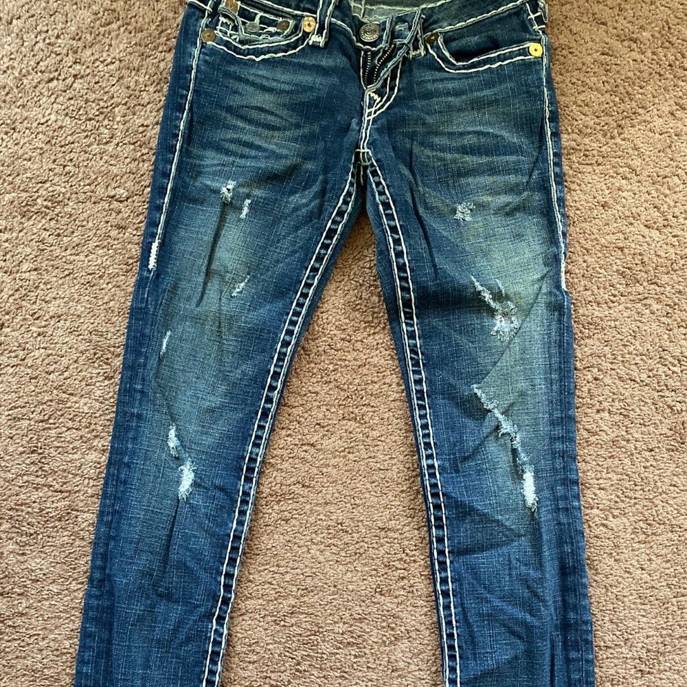 True Religion Super T Skinny Leg  Low rise Jean